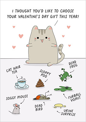 Funny cat valentine cards